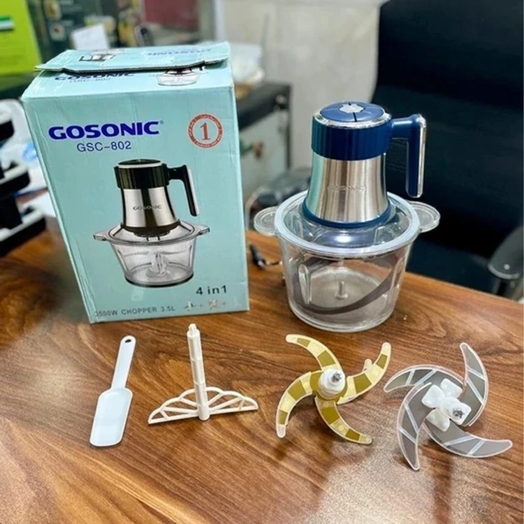 خردکن گوسونیک- 6 تیغه تیتانیوم طلایی همراه با 4 تیغه زاپاس- مدل GSC-8102