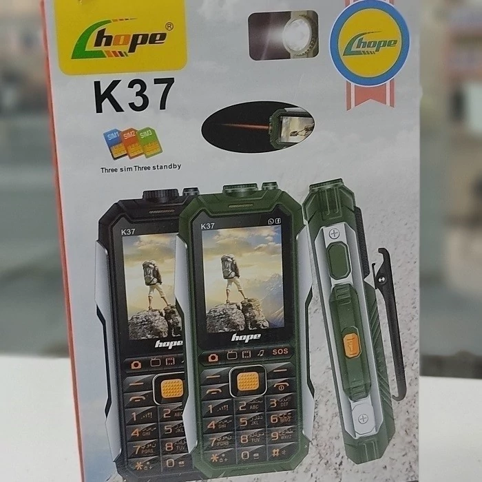 گوشی ساده ارتشی هوپ مدل k37 سه سیمکارت  hope k37  (بدون گارانتی شرکتی)