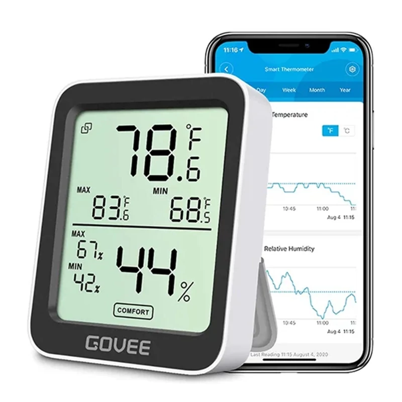 دماسنج و رطوبت سنج گووی مدل Bluetooth Hygrometer Thermometer H5075 2