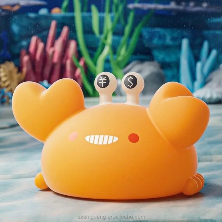 چراغ خواب سیلیکون خرچنگ خوشحال Happy Crab Silicone Night Light