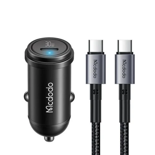 شارژر  فندکی مک دودو مدل CC-7493 توان 30 وات (به همراه کابل USB-C به USB-C)
