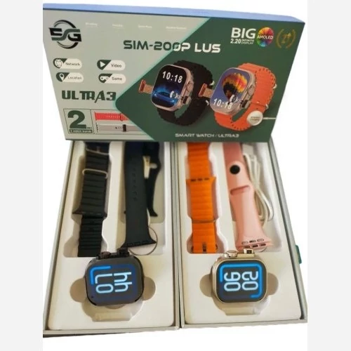 ساعت هوشمند سیم کارت خور SIM 200 PLUS مدل اولترا با دوربین و مکالمه مستقیم