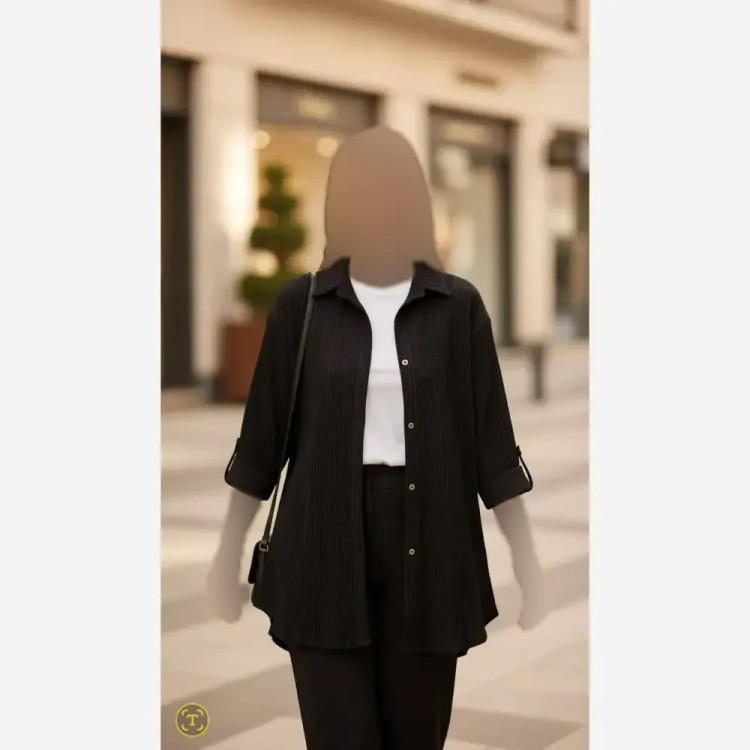 شومیز مانتویی شیما 278 سوپر آیوا فری سایز 38 تا 46 زنانه