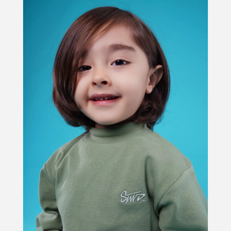 بلوز یقه اسکی بچگانه تمام پنبه فول کشی مناسب 7 ماه تا 7 سال