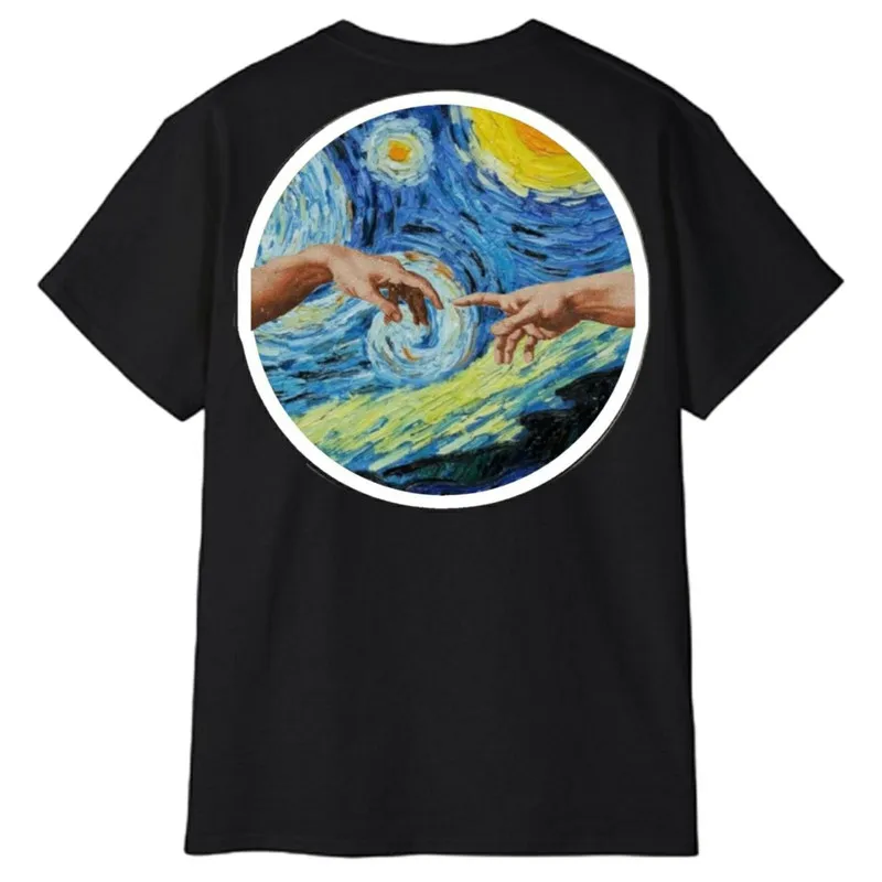 تیشرت آستین کوتاه مردانه مدل نقاشی ونگوک
