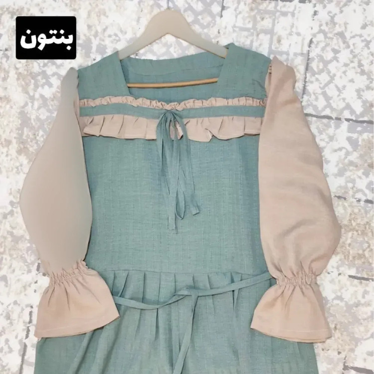 ست دو تکه شکوفه جنس صوفیا زیپی فری سایز تا 48