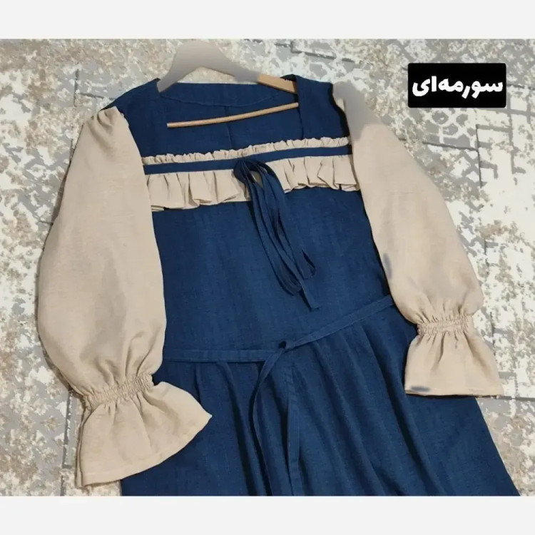 ست دو تکه شکوفه جنس صوفیا زیپی فری سایز تا 48