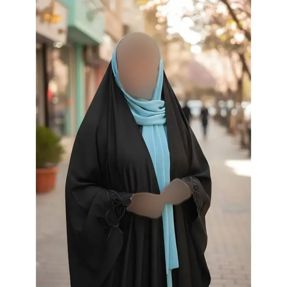 چادر جده آذرخش جنس کن کن ندا مروارید رنگ مشکی