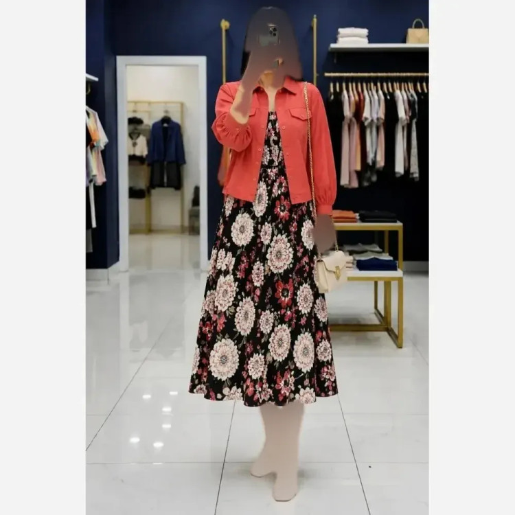 ست کت و سارافون زنانه جنس لنین و فلامنت سایز 38 تا 46