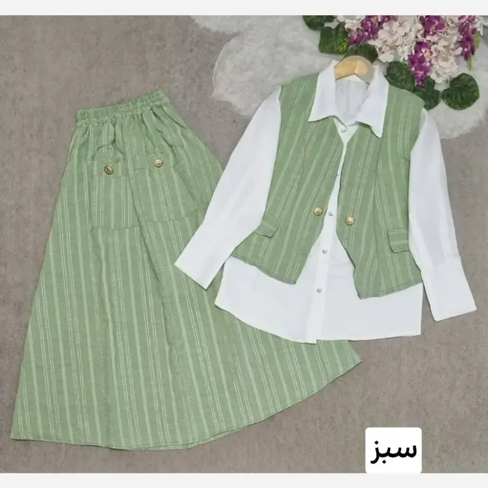 ست سه تیکه زنانه کوک دوزی مدل سولماز رنگ بندی متنوع سایز فری تا 46