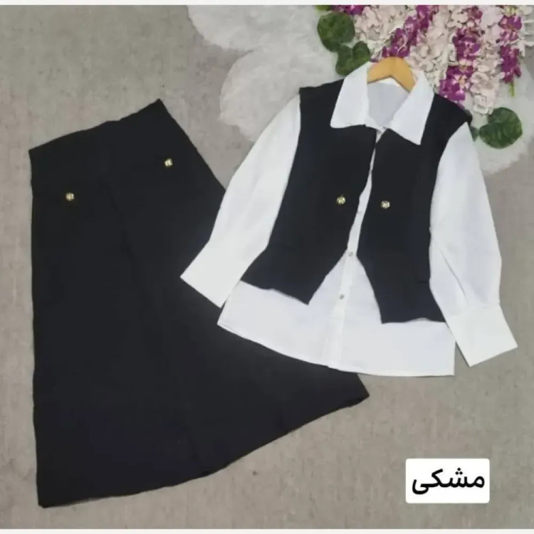 ست سه تیکه زنانه کوک دوزی مدل سولماز رنگ بندی متنوع سایز فری تا 46