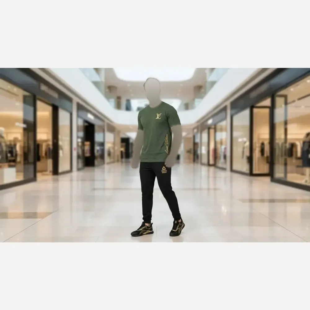 ست تیشرت پنبه و شلوار اسپان نخ گلدوزی شده حافظ