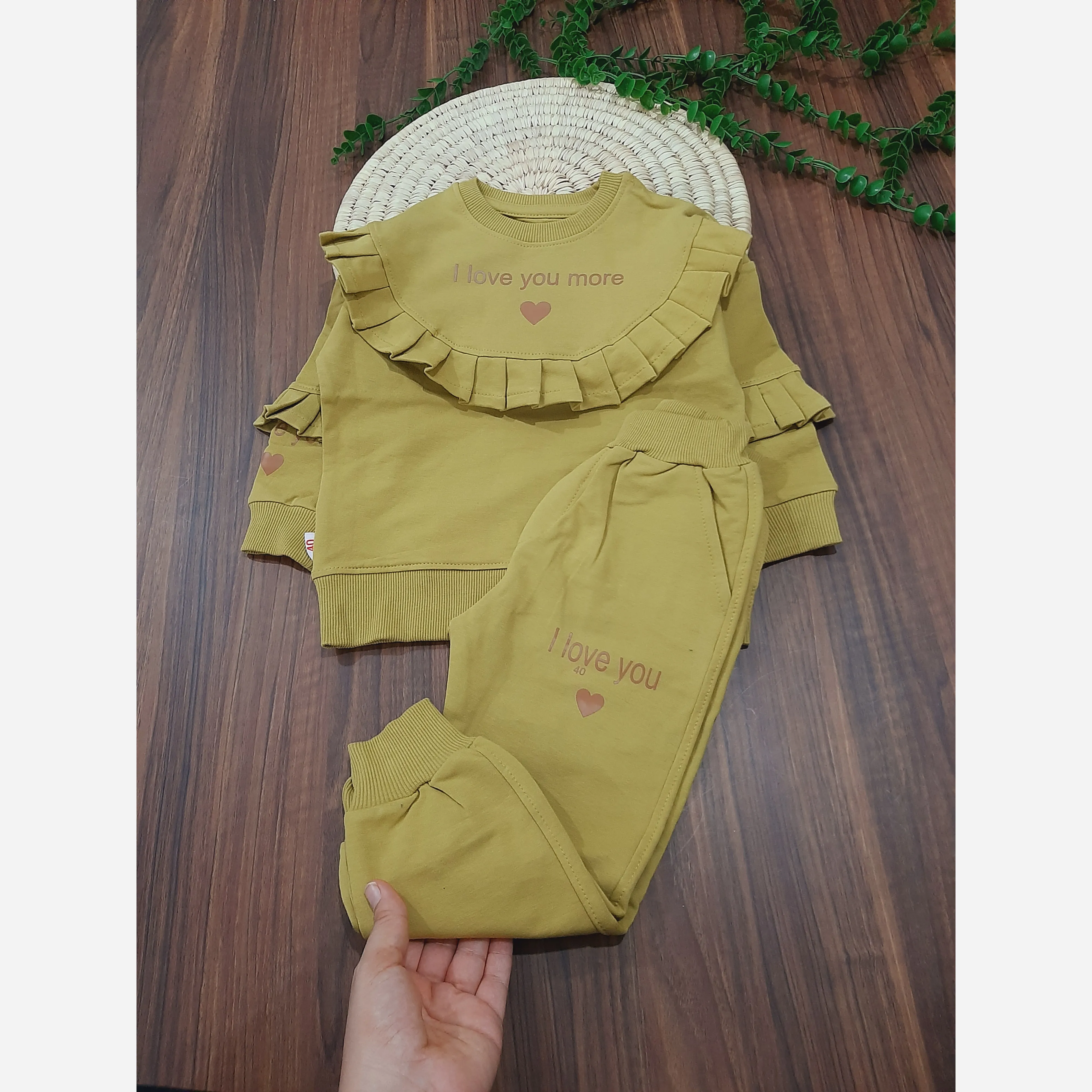 بلوز شلوار دخترانه چین دار پنبه دورس ضخیم سایز 40 و 45