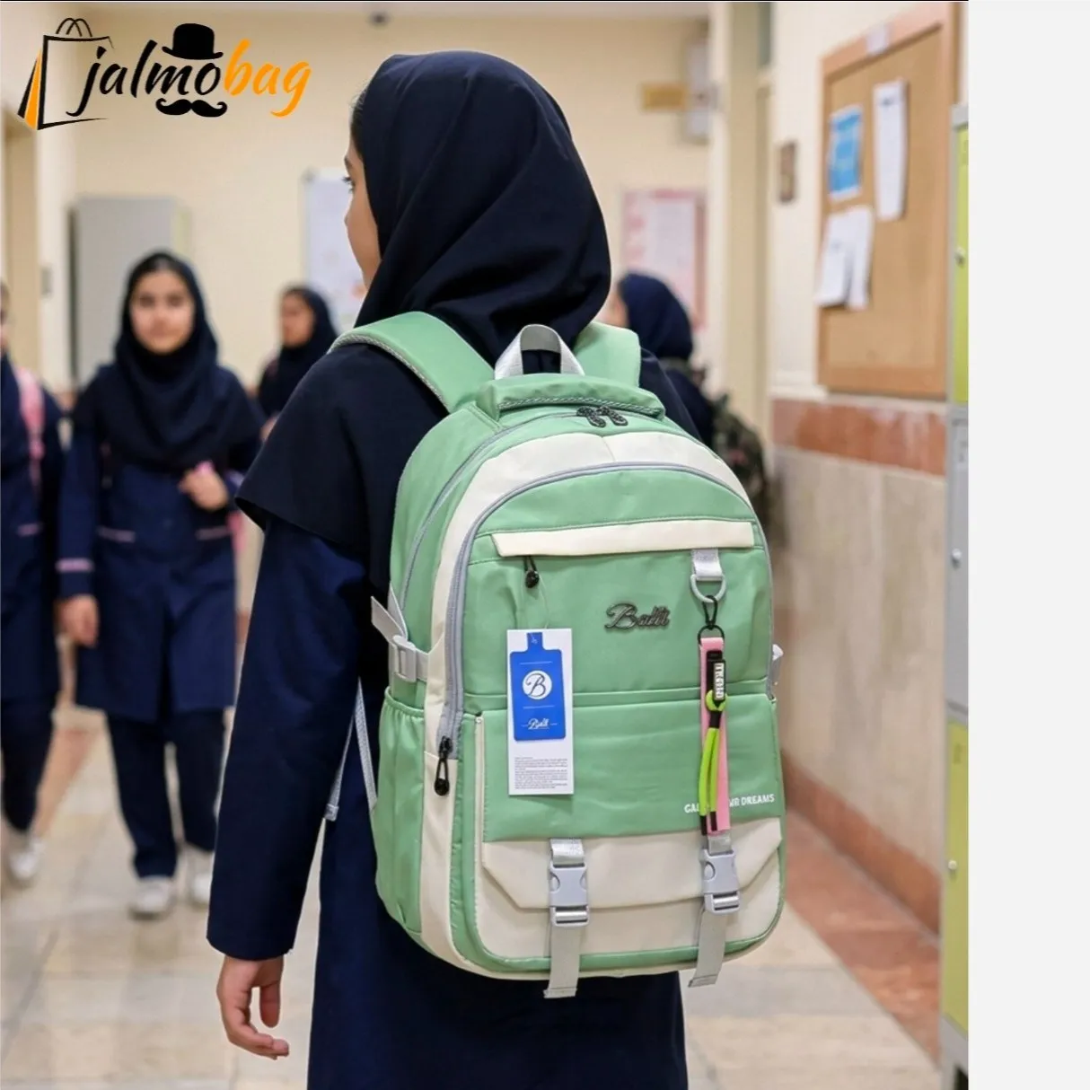 کوله پشتی اسپرت جادار ضدآب پارچه ریپس خارجی