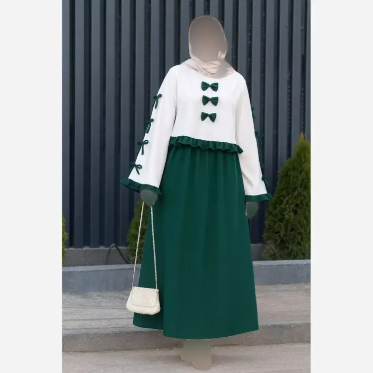 ست کت و سارافون لینن زنانه مدل ستاره رنگ مشکی و استخوانی فری سایز تا 46