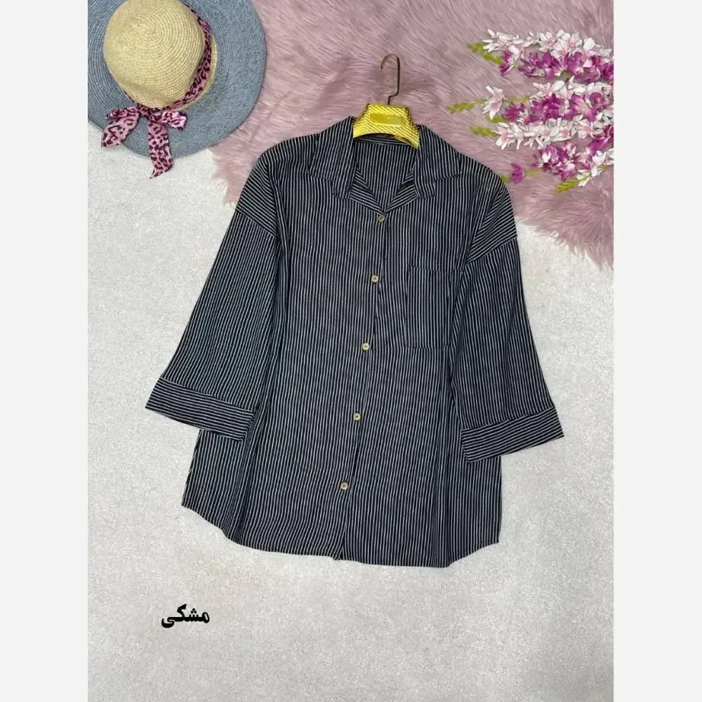 پانچ کیمونو مایا مراکشی مشکی سورمه ای فری سایز 40 تا 50