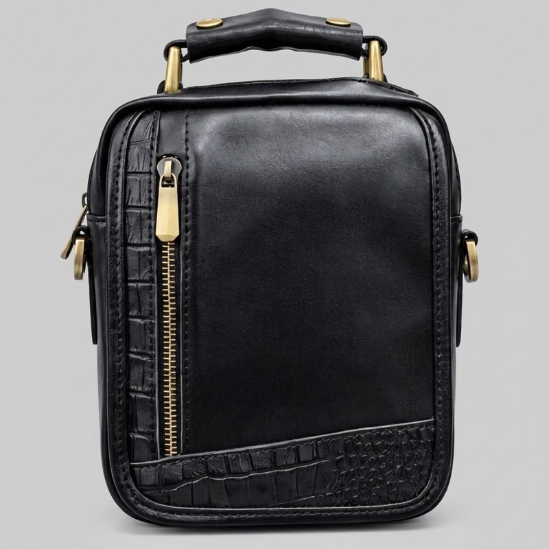 کیف رودوشی مردانه چرم طبیعی مدل 100