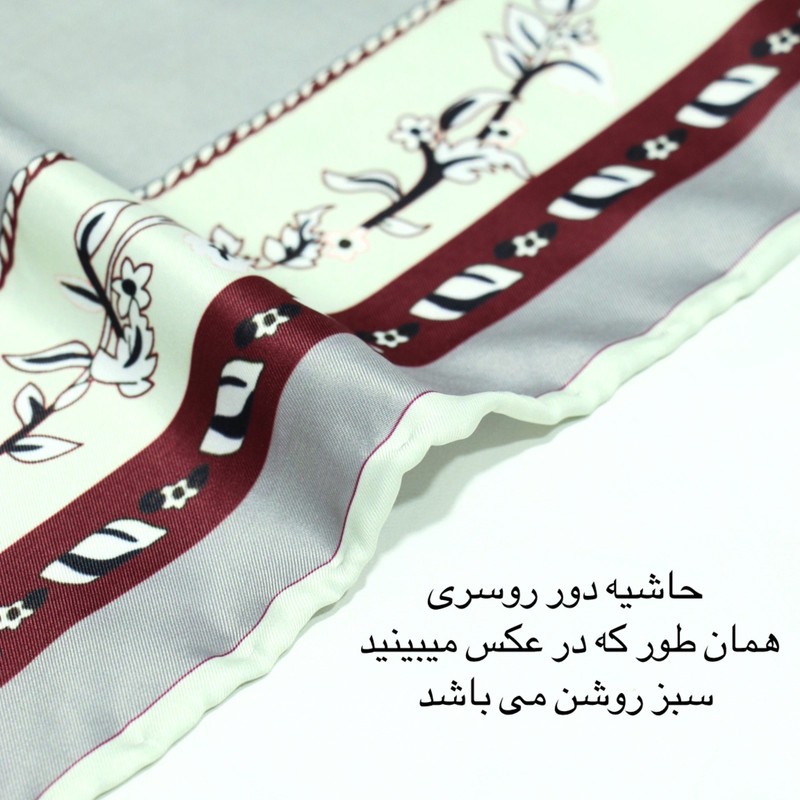 روسری زنانه آنالیا مدل ابریشم توییل بهاره کد 9802