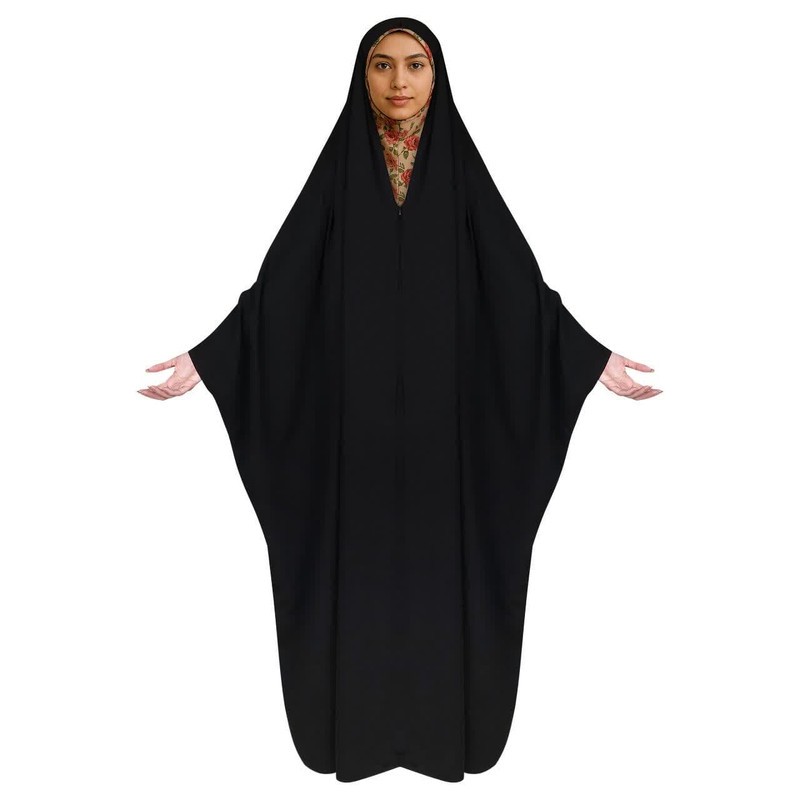 چادر دانشجویی مدل زینا زیپ دار