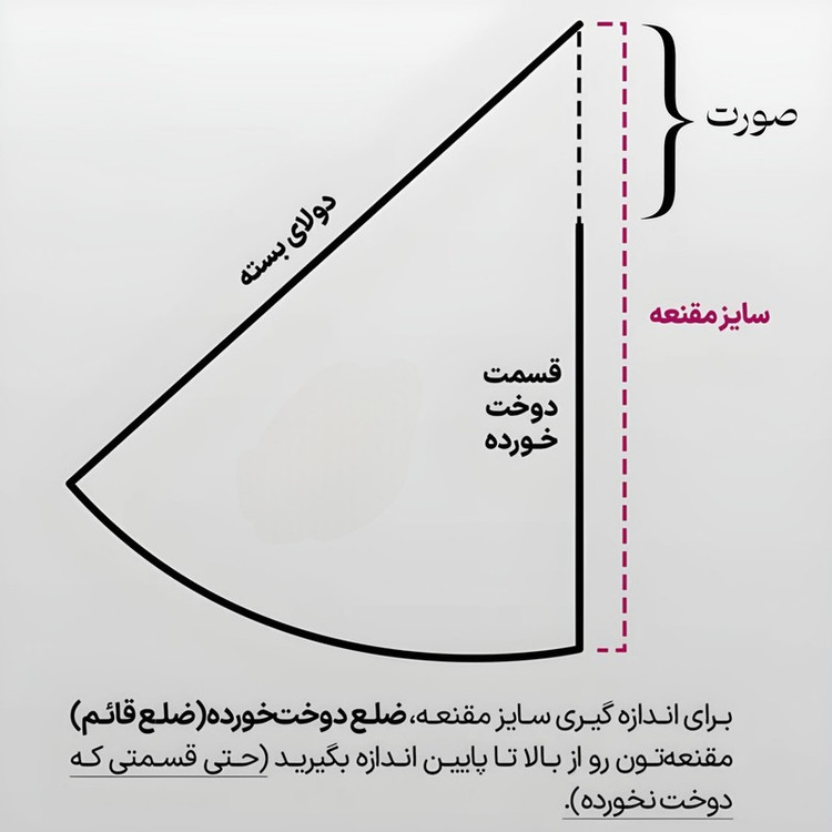 مقنعه مدل کرپ ساده