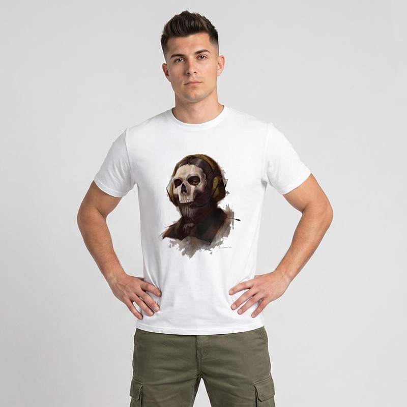 تی شرت آستین کوتاه مردانه مدل گوست کالاف دیوتی g025