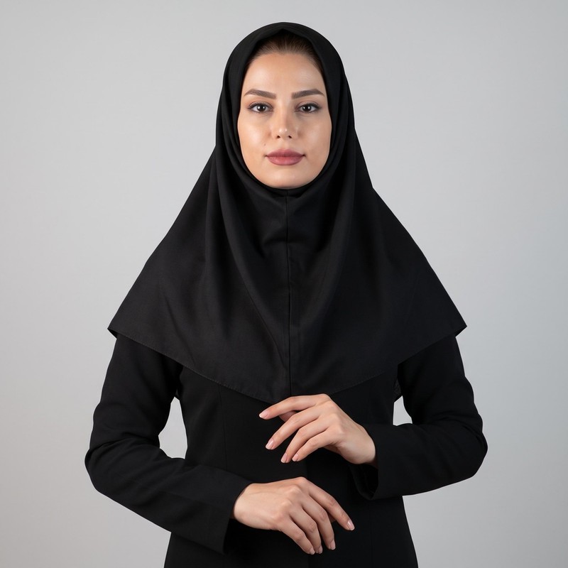 مقنعه مدل کرپ 90