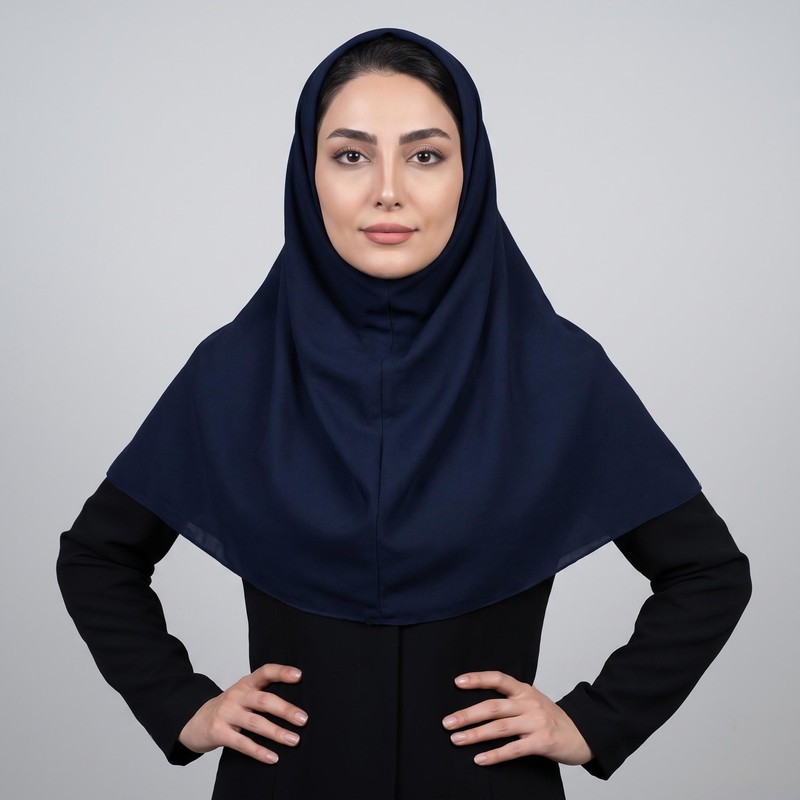 مقنعه کاملیا مدل کرپ کد K-90