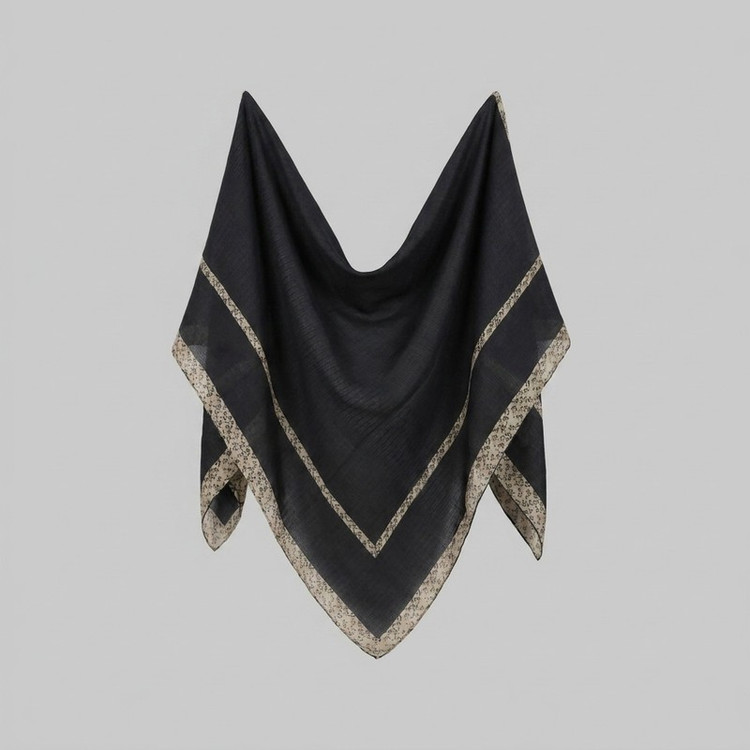 روسری زنانه مدل ژاکارد دستدوز