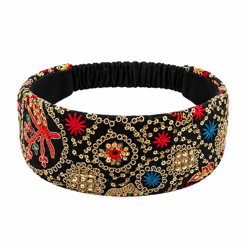 هدبند زنانه مدل سوزندوزی سنتی