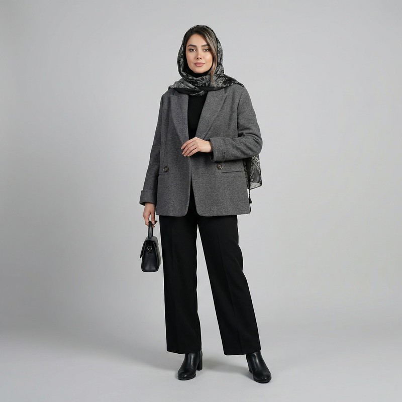پالتو زنانه السانا مدل برشید کد 2381