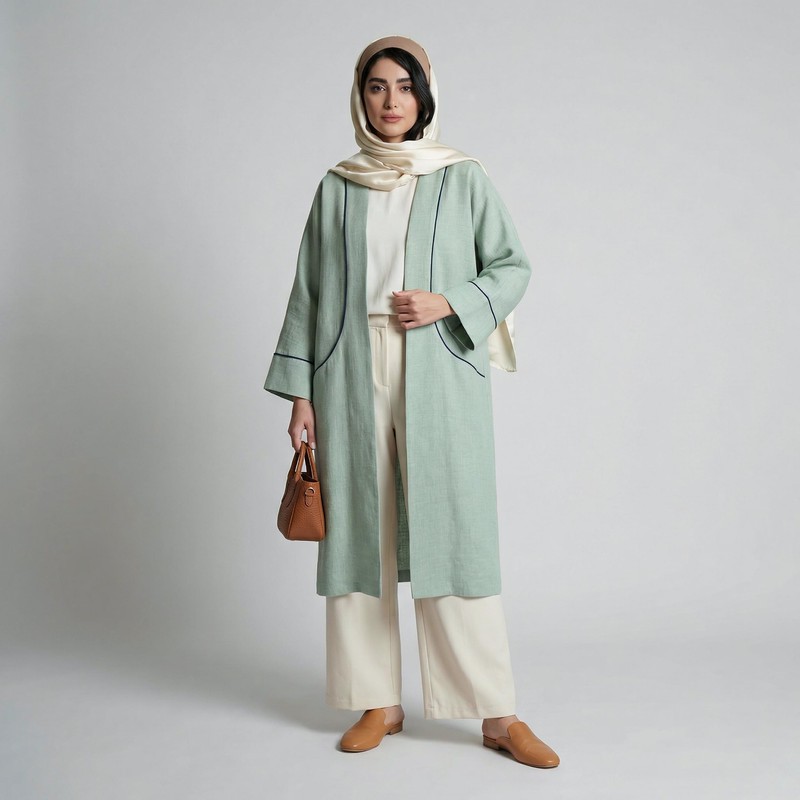 مانتو زنانه السانا مدل بردین کد 208905