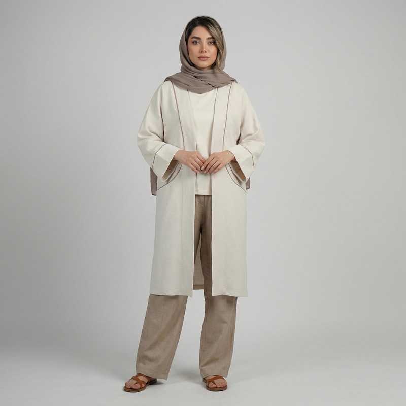 مانتو زنانه السانا مدل بردین کد 208905