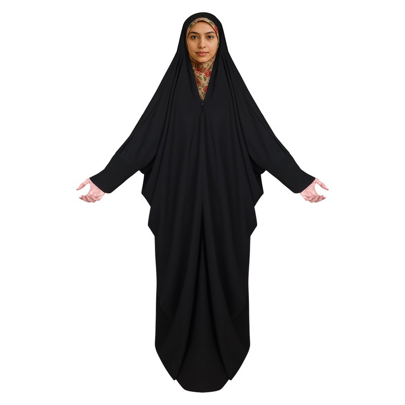 چادر لبنانی مدل زینا جلوبسته زیپ دار
