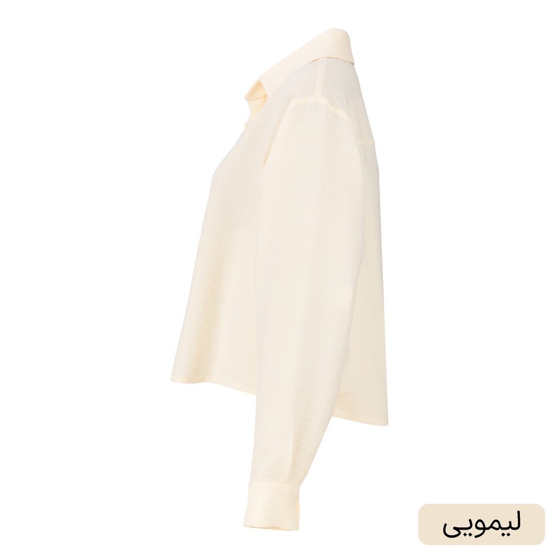 کراپ شومیز آستین بلند یقه برگردان زنانه السانا مدل سابرینا کد 2573