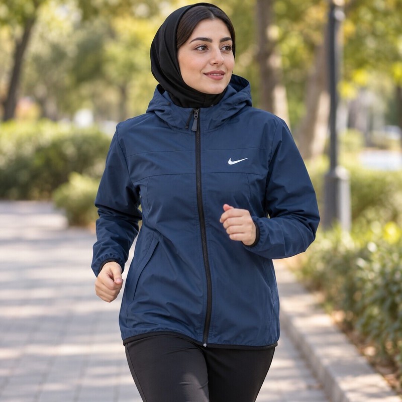 بادگیر ورزشی زنانه مدل کلاهدار ضدآب