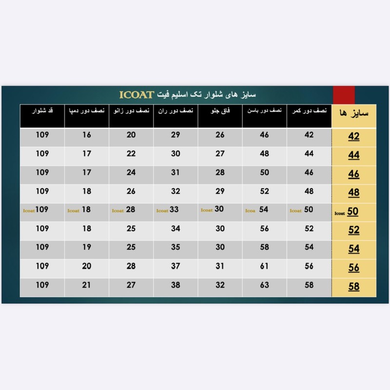 شلوار مردانه مدل اسلیم فیت