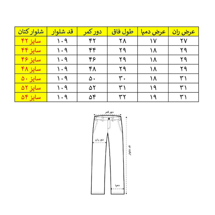 شلوار معمولی مردانه مدل کتان