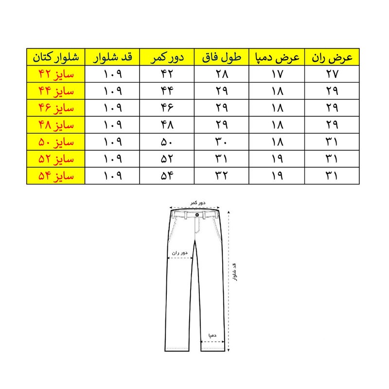 شلوار معمولی مردانه مدل کتان