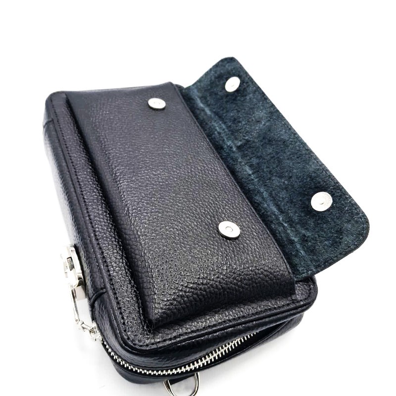 کیف دستی مردانه مدل چرمی تمام زیپ کد 002