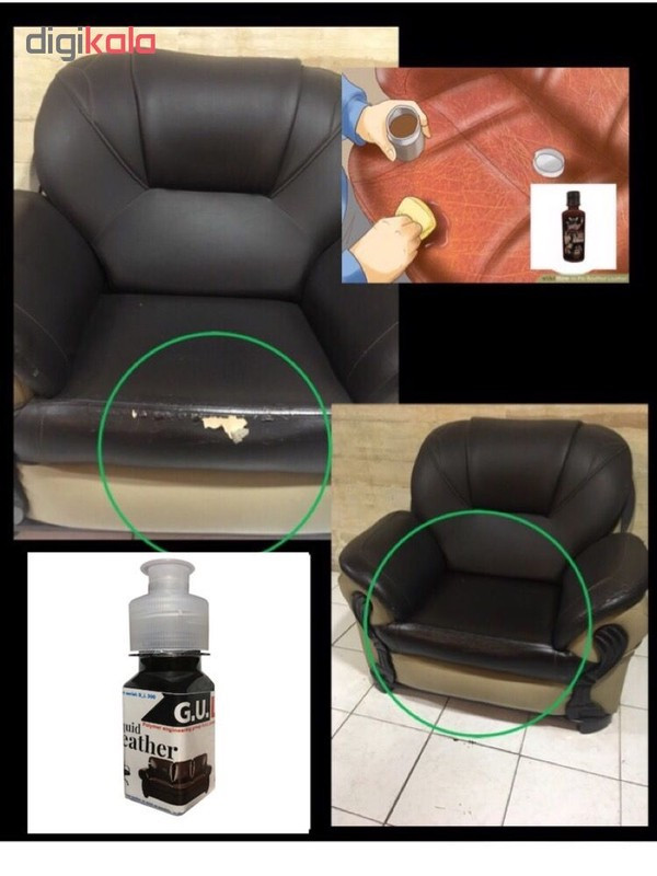 مايع ترميم كننده چرم جى يو ال مدل Mini bottle حجم ٣٠ ميلى ليتر