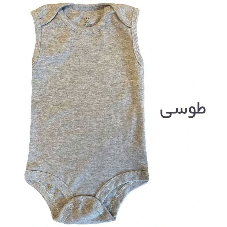 بادی نوزادی آرم پوش مدل یقه باز شونده