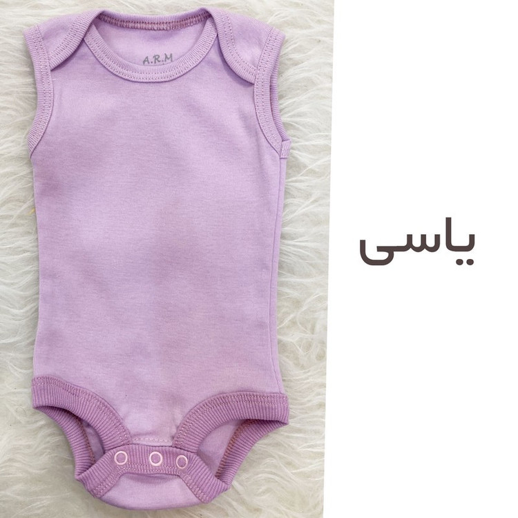 بادی نوزادی آرم پوش مدل یقه باز شونده