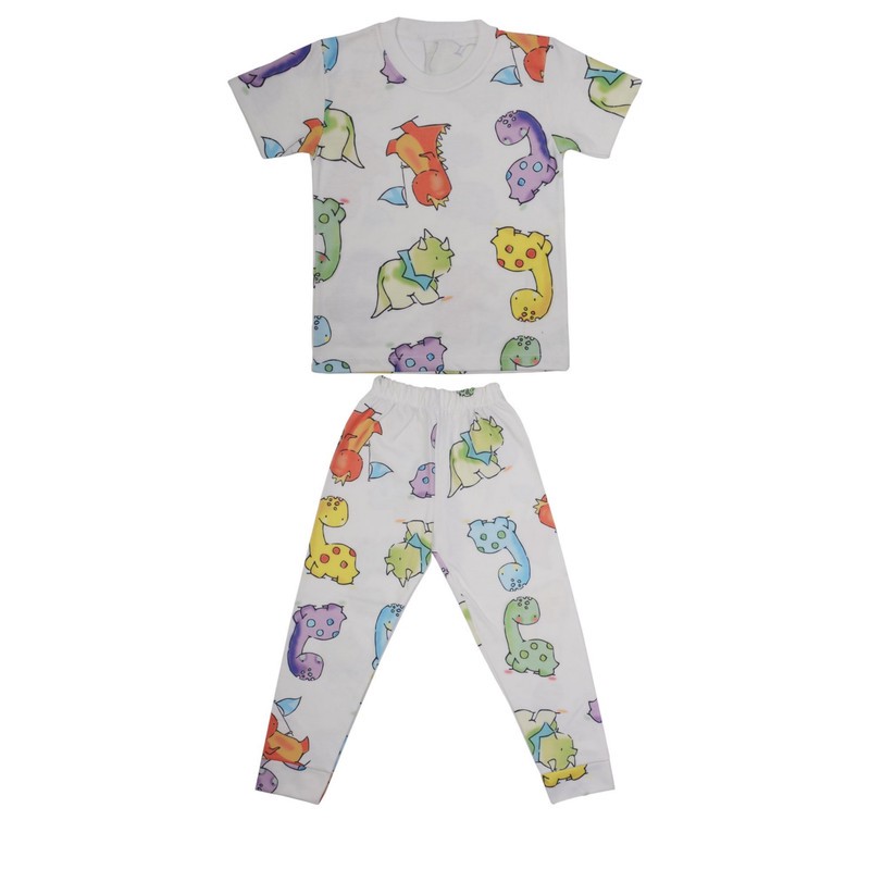 ست تی شرت آستین کوتاه و شلوار بچگانه مدل Cute dino
