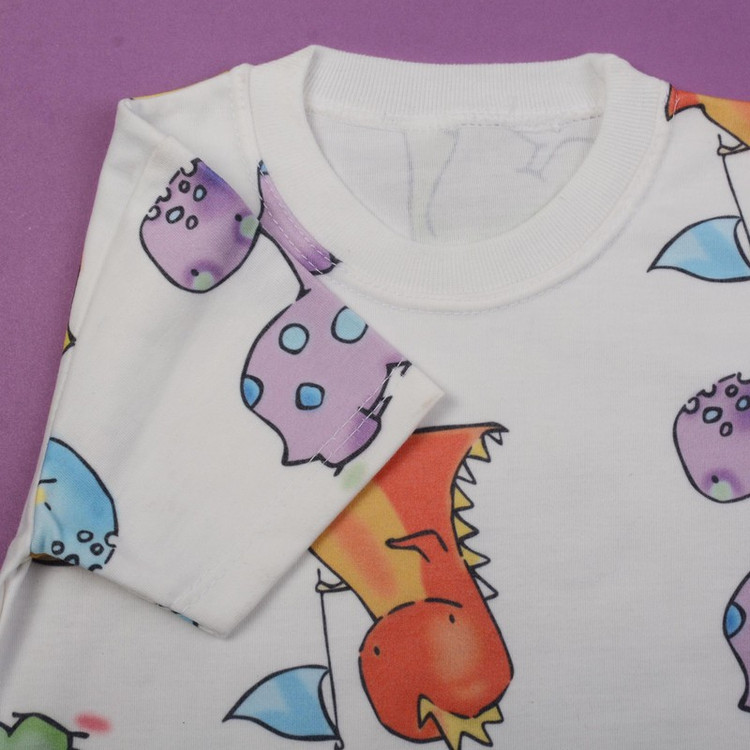 ست تی شرت آستین کوتاه و شلوار بچگانه مدل Cute dino