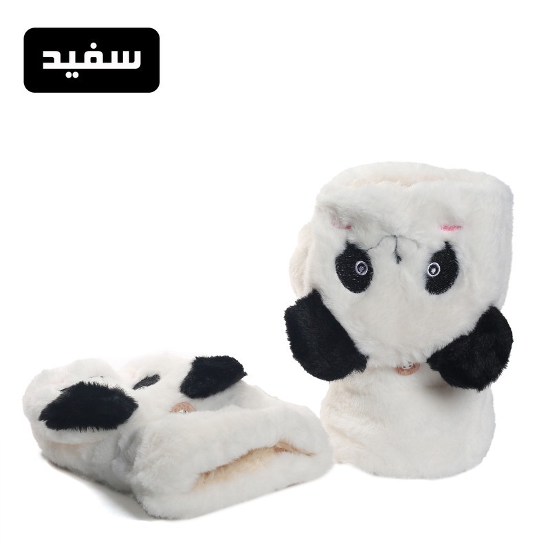 دستکش دخترانه مدل فانتزی پولیشی طرح پاندا کد 9150004