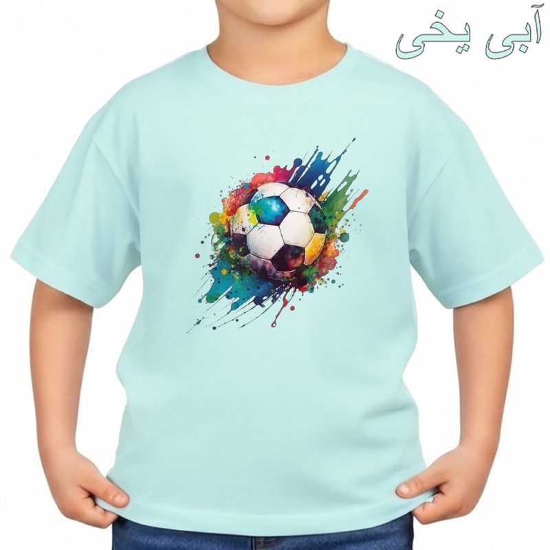 تیشرت آستین کوتاه بچگانه مدل فوتبال کد v1