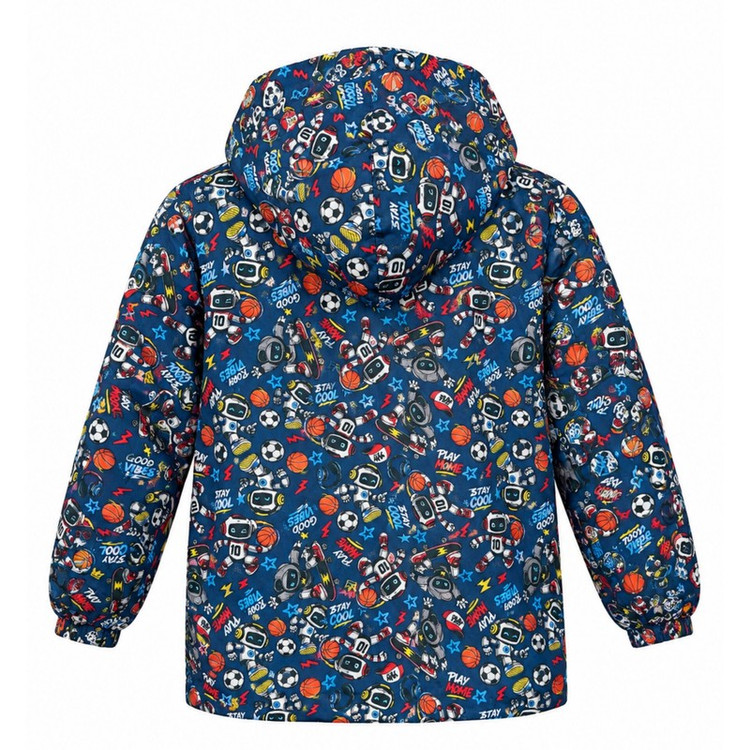 کاپشن پسرانه کلاهدار مدل ربات 1050