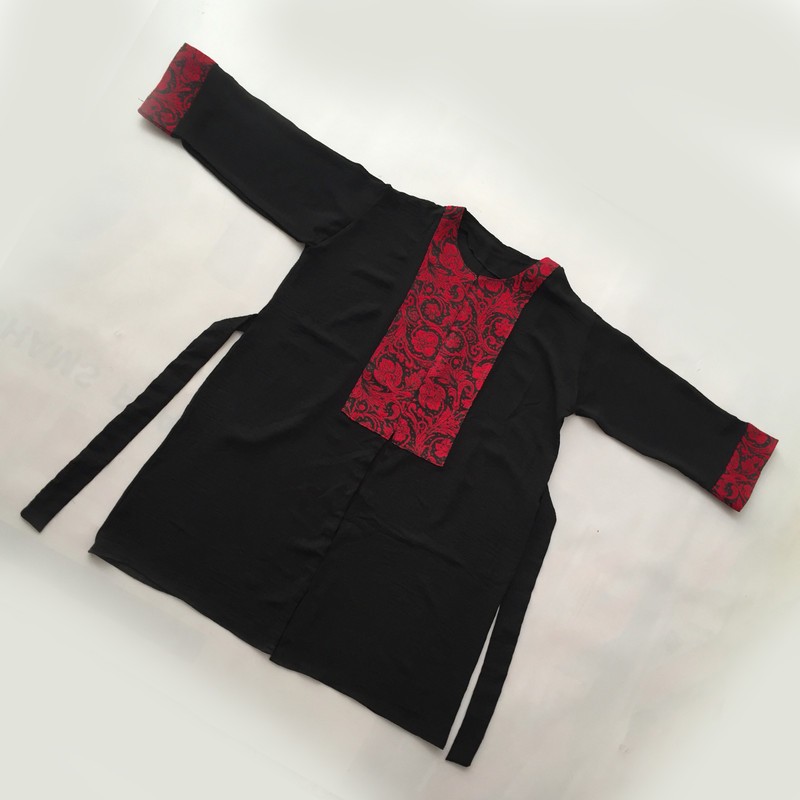 مانتو و شلوار زنانه مدل ابر و بادی سنتی کتیبه کد tm-2883