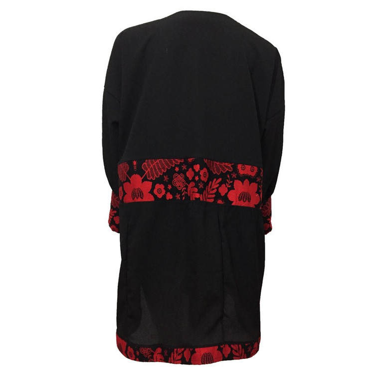 مانتو زنانه مدل عروسکی کیمانو تافته کد tm-2771