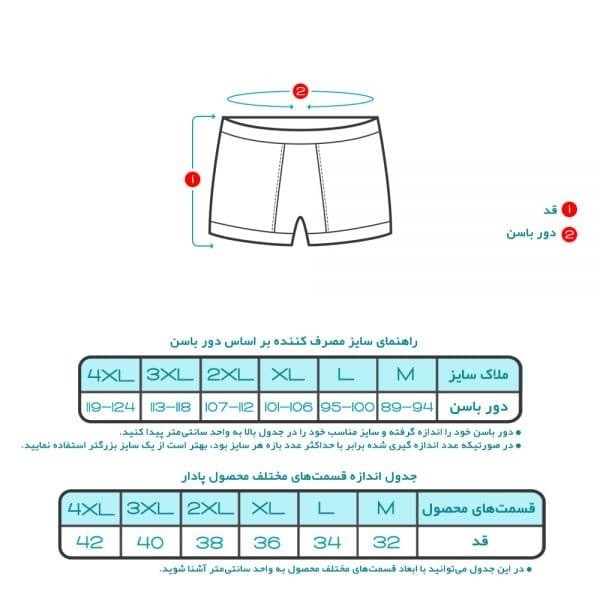 ست شورت و زیرپوش مردانه تولیدی پاران مدل نخ پنبه خالص صادراتی